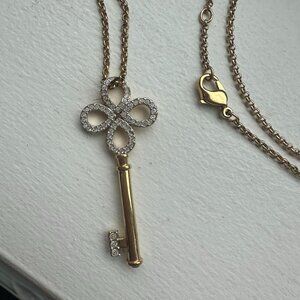 Vintage Swarovski Crystal Key Necklance